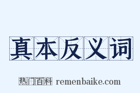 真本反义词是什么意思的图片